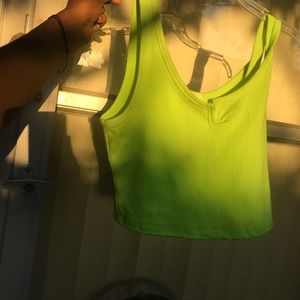 Lime green croptop